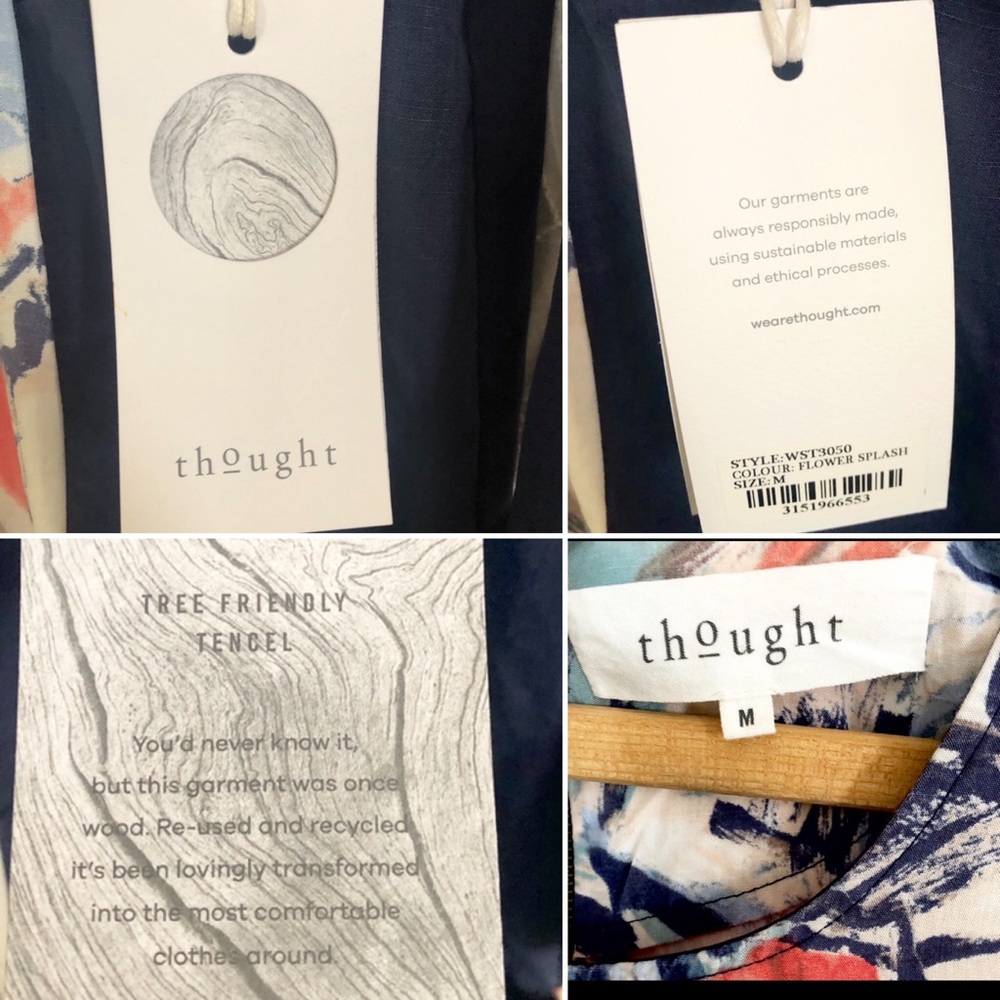 NWT Anthropologie Thought UK Tencel Dress M - Picture 5 of 9